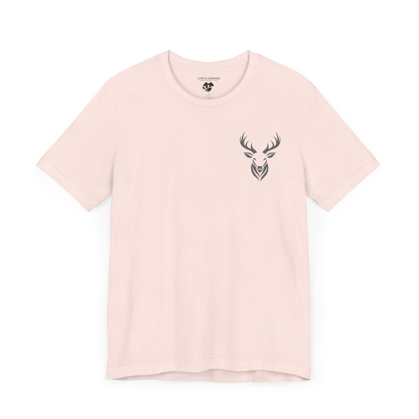 Deer Hunters Will Do Anything for a Buck Flat view of the Front in Soft Pink