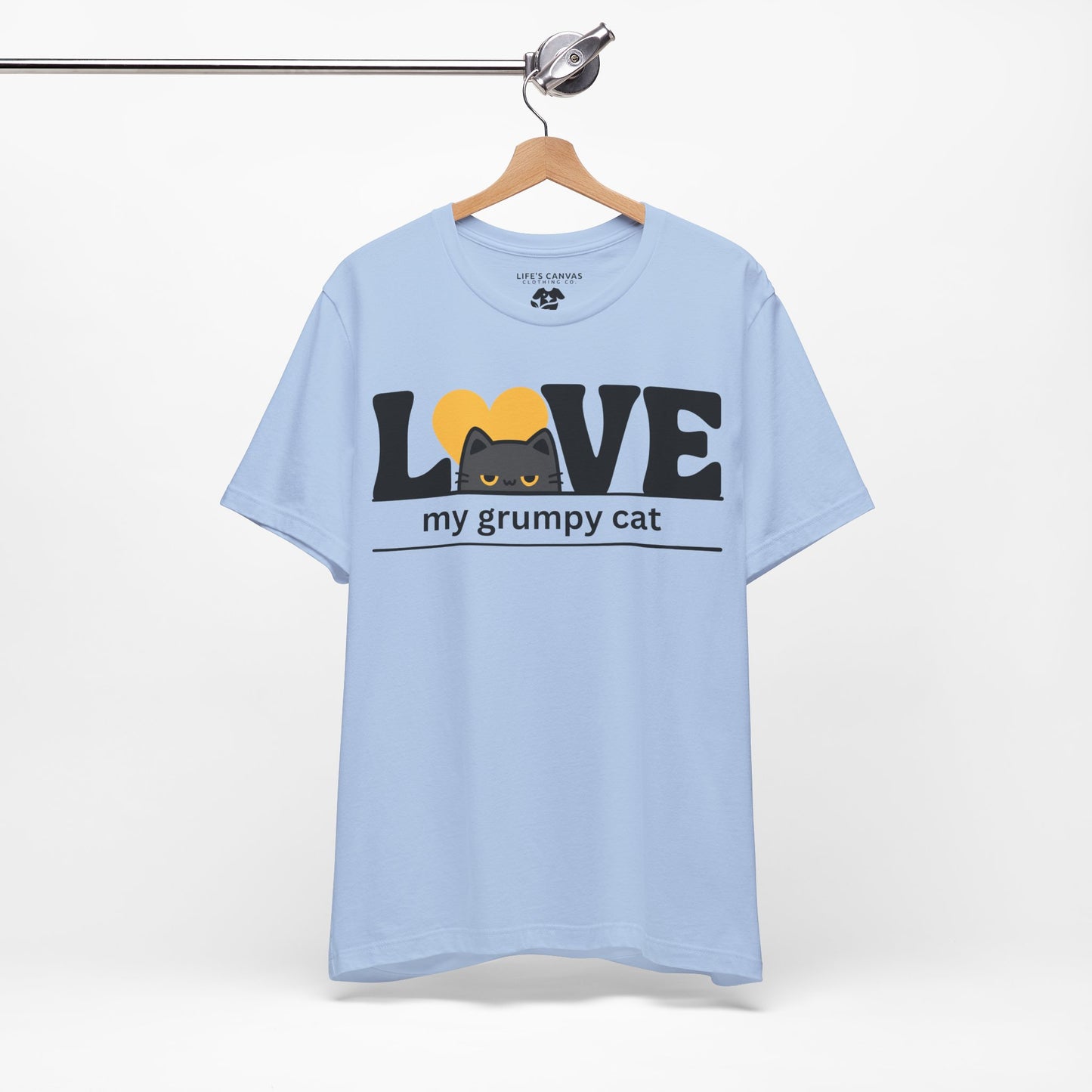 Love my grumpy cat graphic t-shirt in Baby Blue