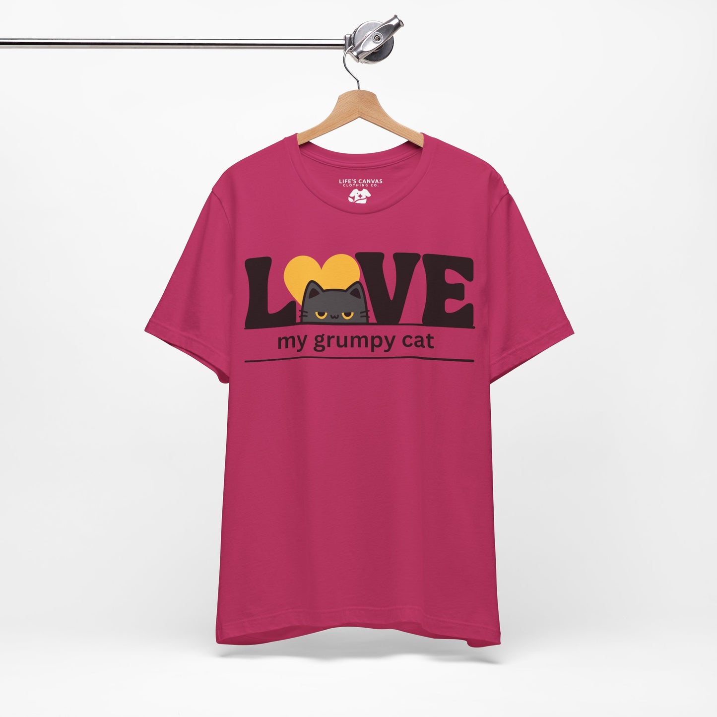 Love my grumpy cat graphic t-shirt in Berry