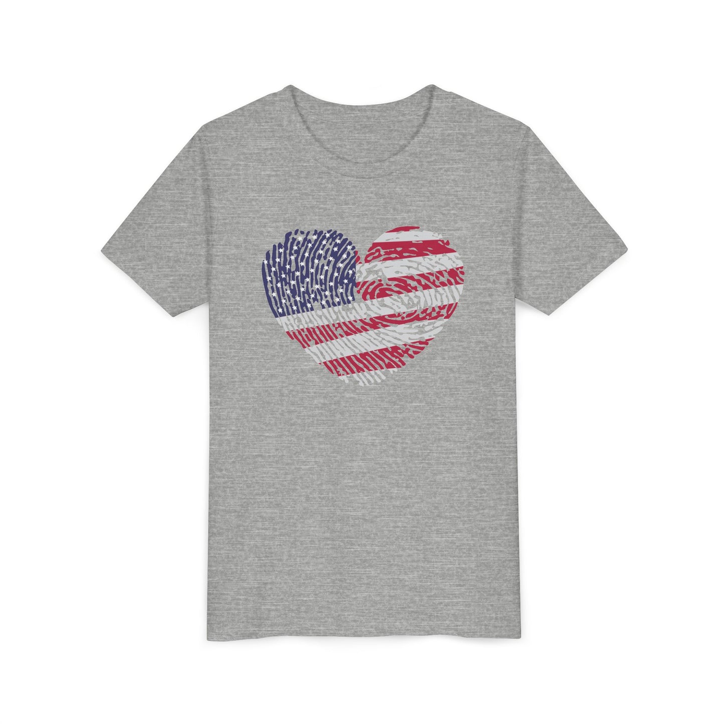 Thumbprint Heart – Youth T-Shirt | A LITTLE HEART WITH BIG PATRIOTIC PRIDE