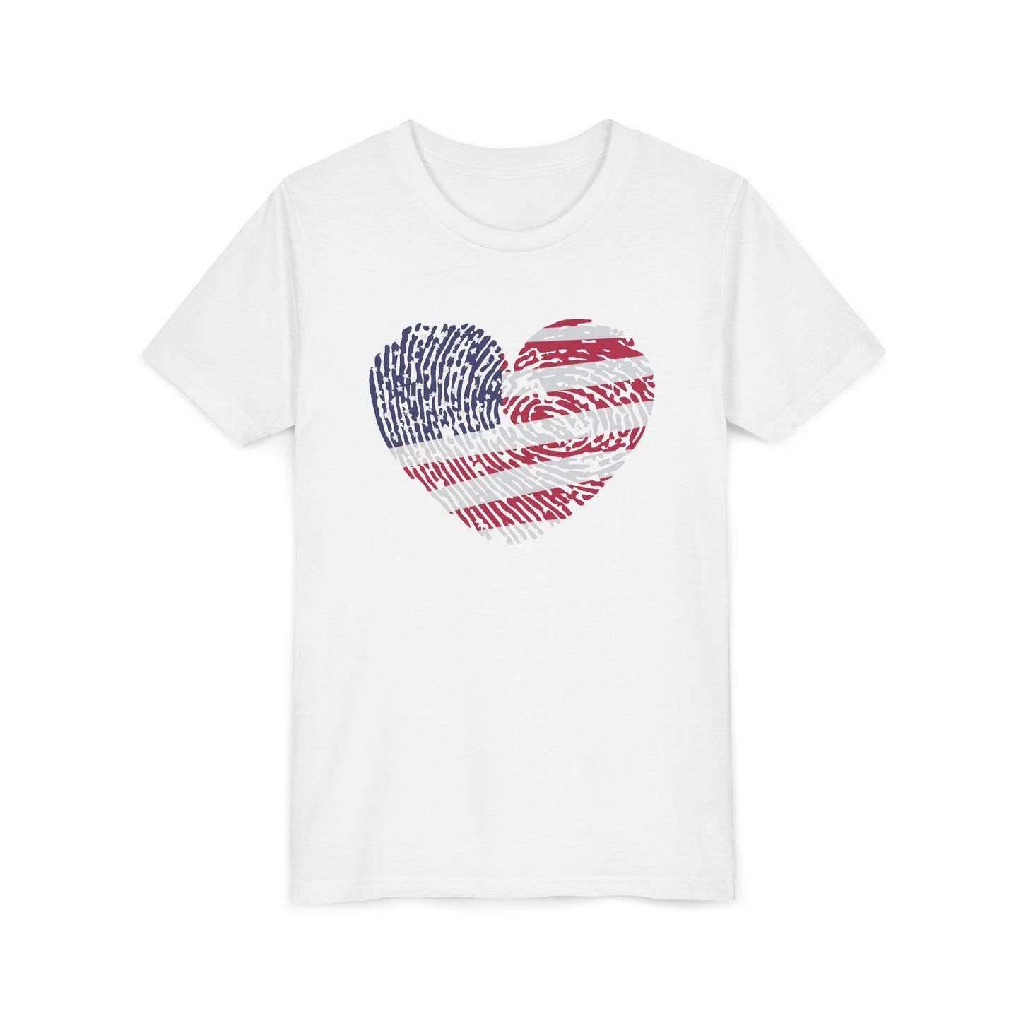 Thumbprint Heart – Youth T-Shirt | A LITTLE HEART WITH BIG PATRIOTIC PRIDE