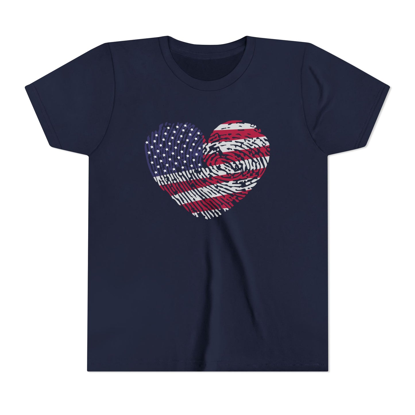 Thumbprint Heart – Youth T-Shirt | A LITTLE HEART WITH BIG PATRIOTIC PRIDE