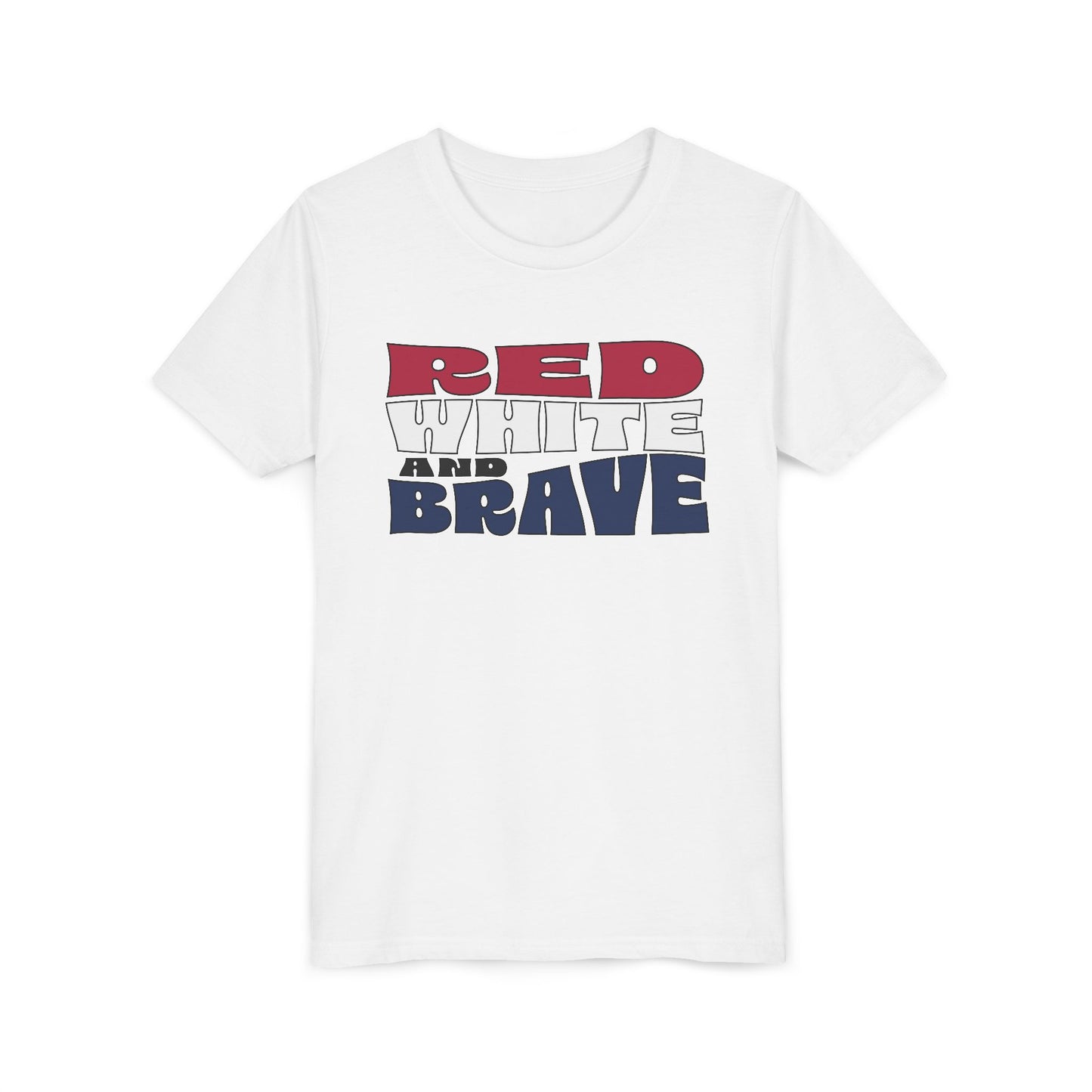 Red, White, and Brave – Youth T-Shirt | FOR THE KIDS WHO LEAD WITH HEART