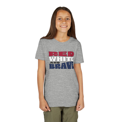 Red, White, and Brave – Youth T-Shirt | FOR THE KIDS WHO LEAD WITH HEART