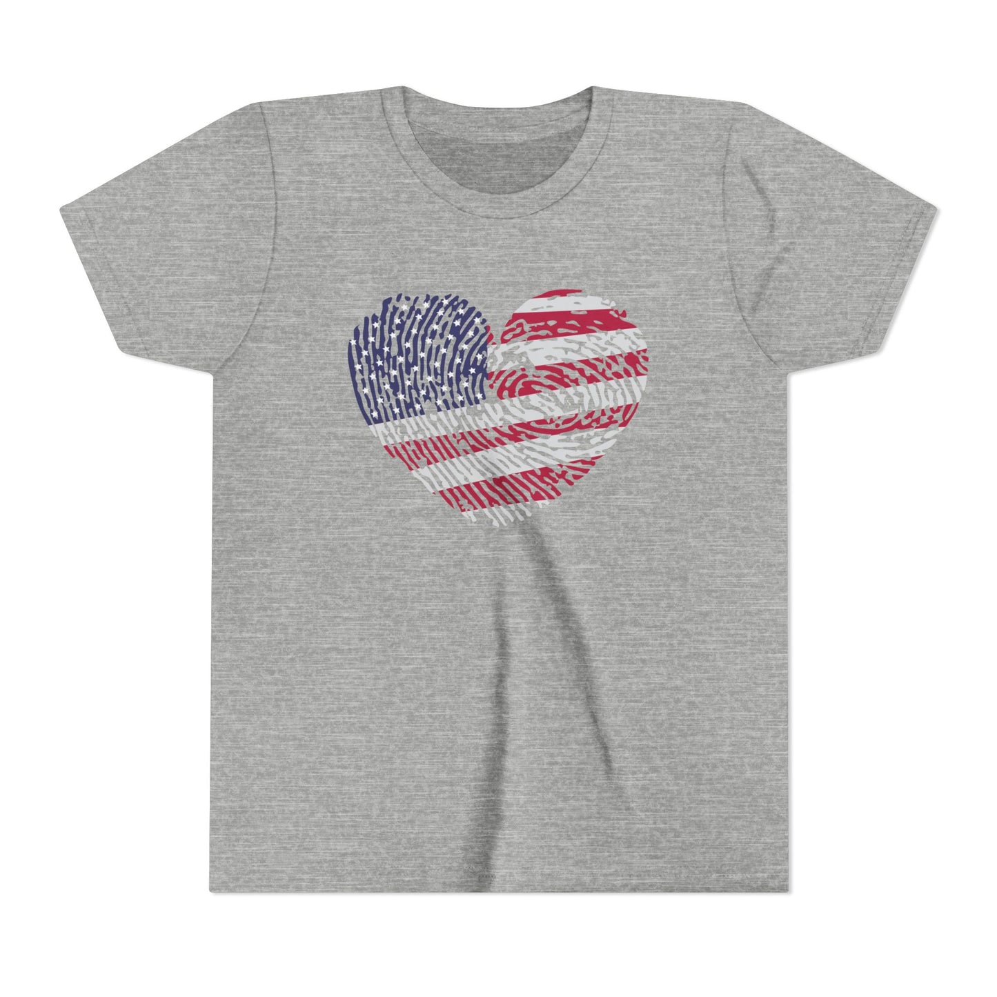 Thumbprint Heart – Youth T-Shirt | A LITTLE HEART WITH BIG PATRIOTIC PRIDE
