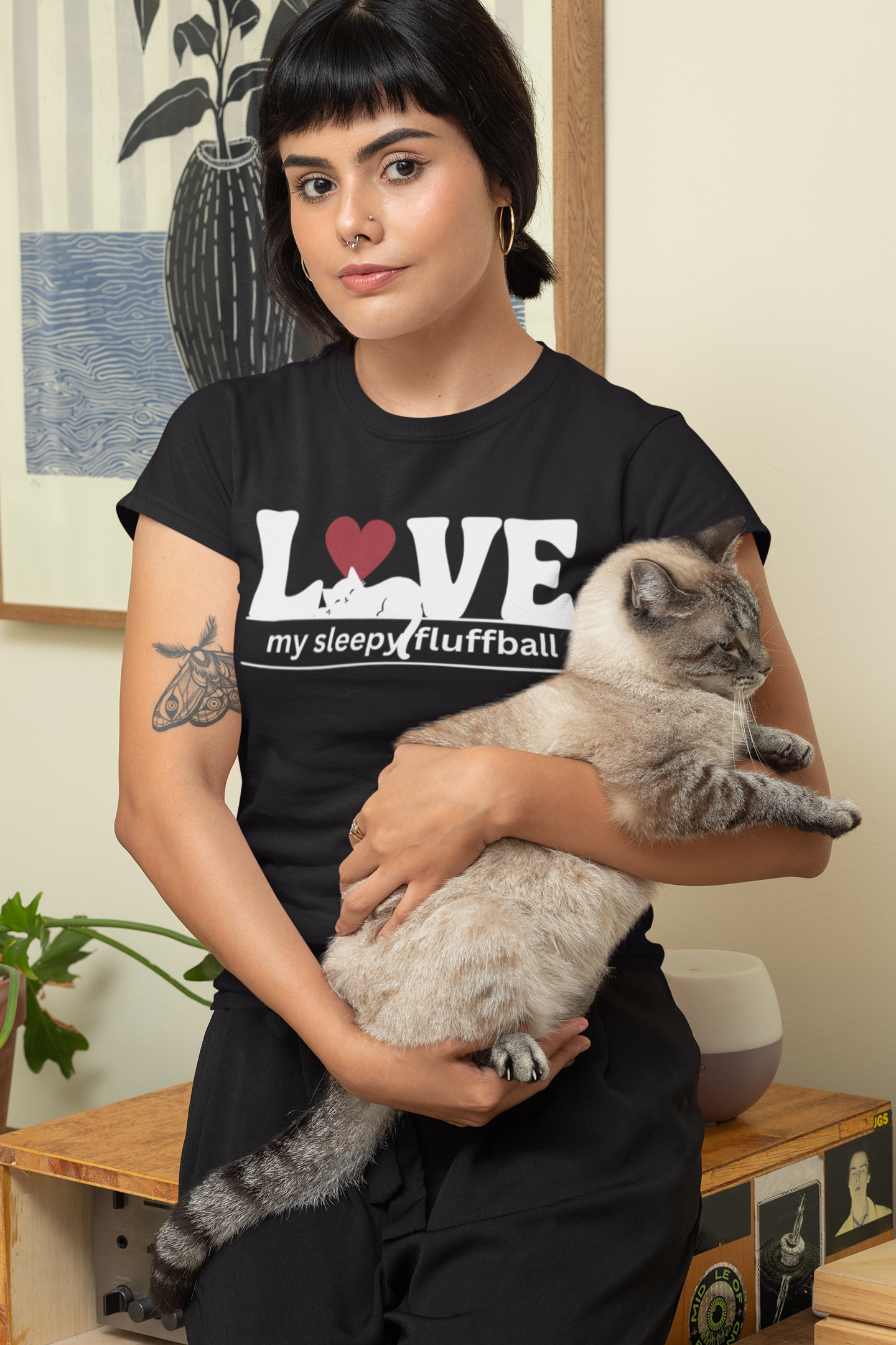 "L[kitty]ve My Sleepy Fluffball" - Unisex T-Shirt [FOR THE CAT NAP CREW!]