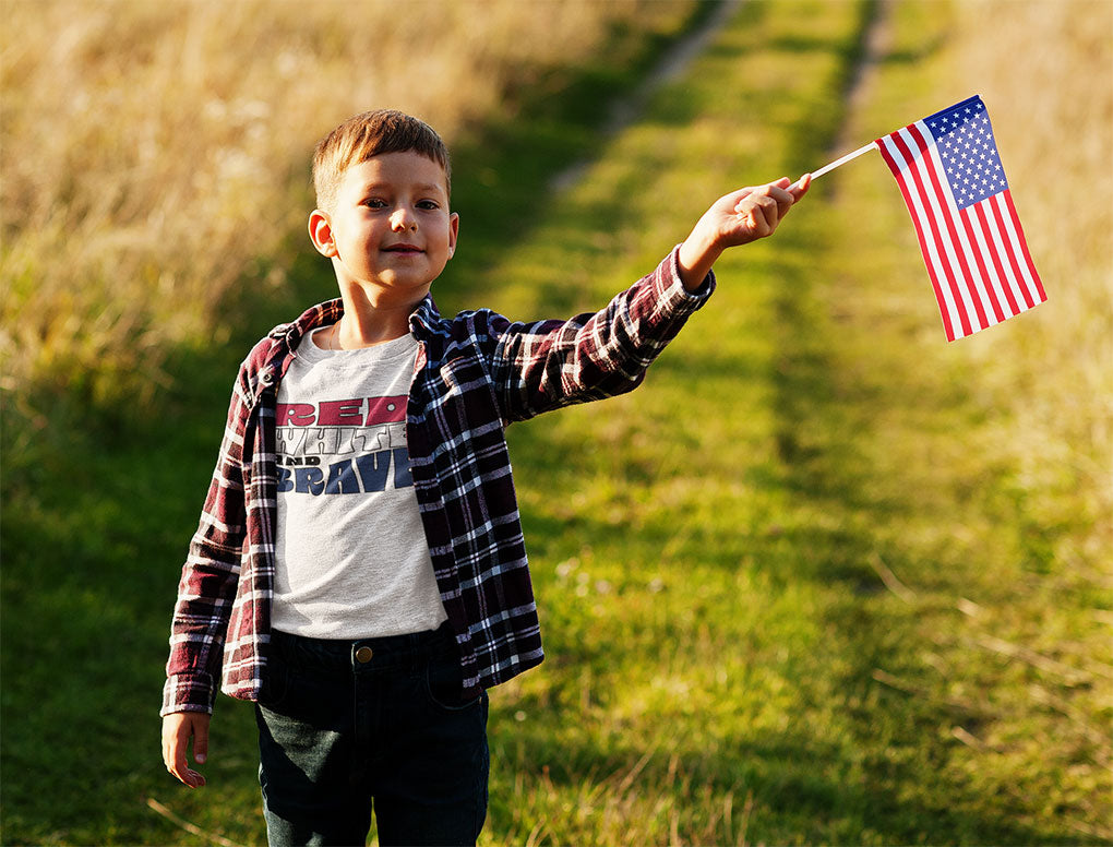 Red, White, and Brave – Youth T-Shirt | FOR THE KIDS WHO LEAD WITH HEART