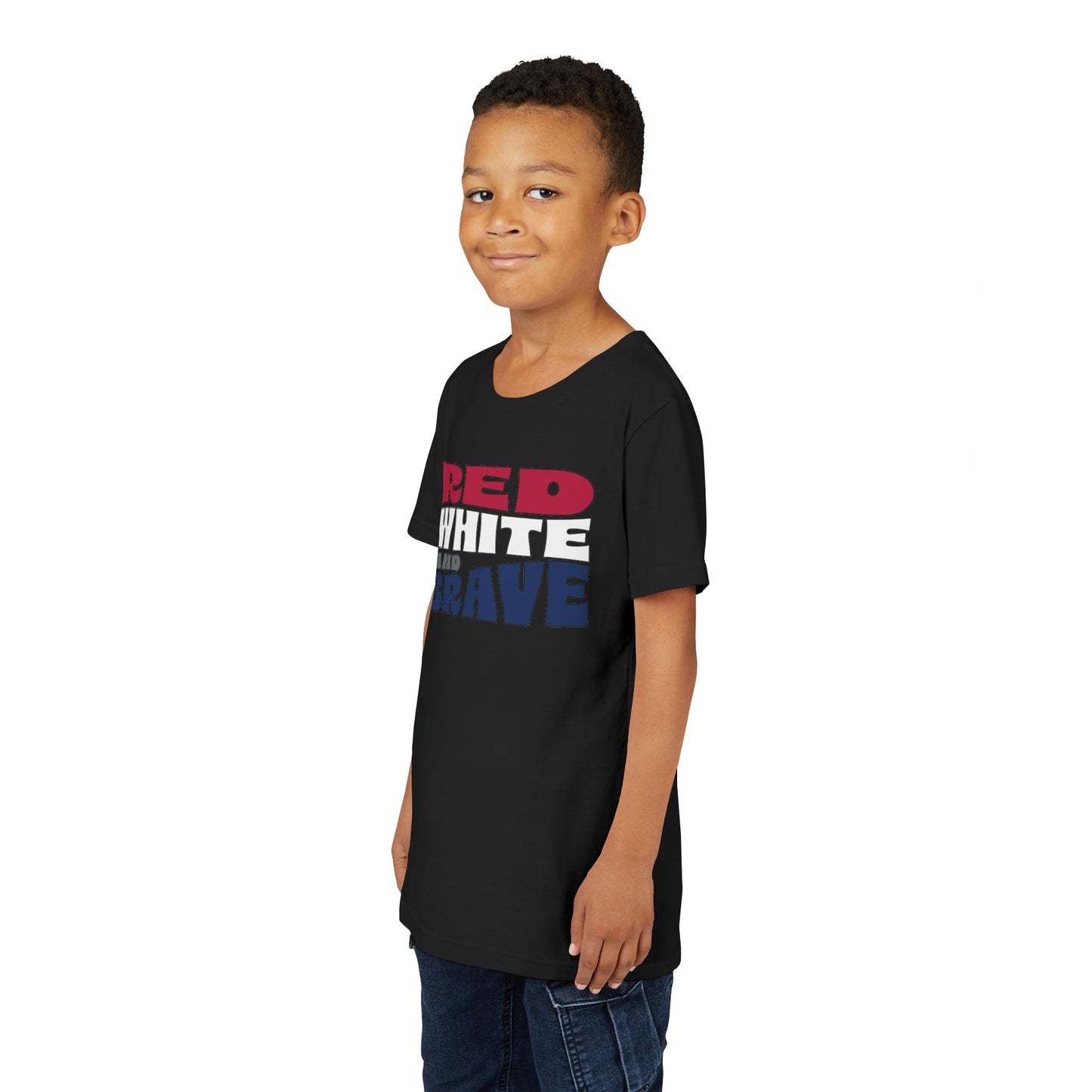 Red, White, and Brave – Youth T-Shirt | FOR THE KIDS WHO LEAD WITH HEART