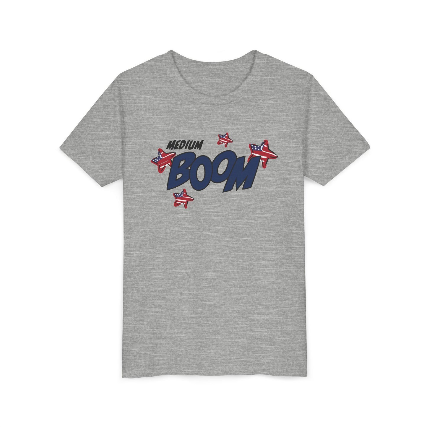 Medium Boom – Youth T-Shirt | FOR THE BIG IDEAS AND BUBBLY ENERGY
