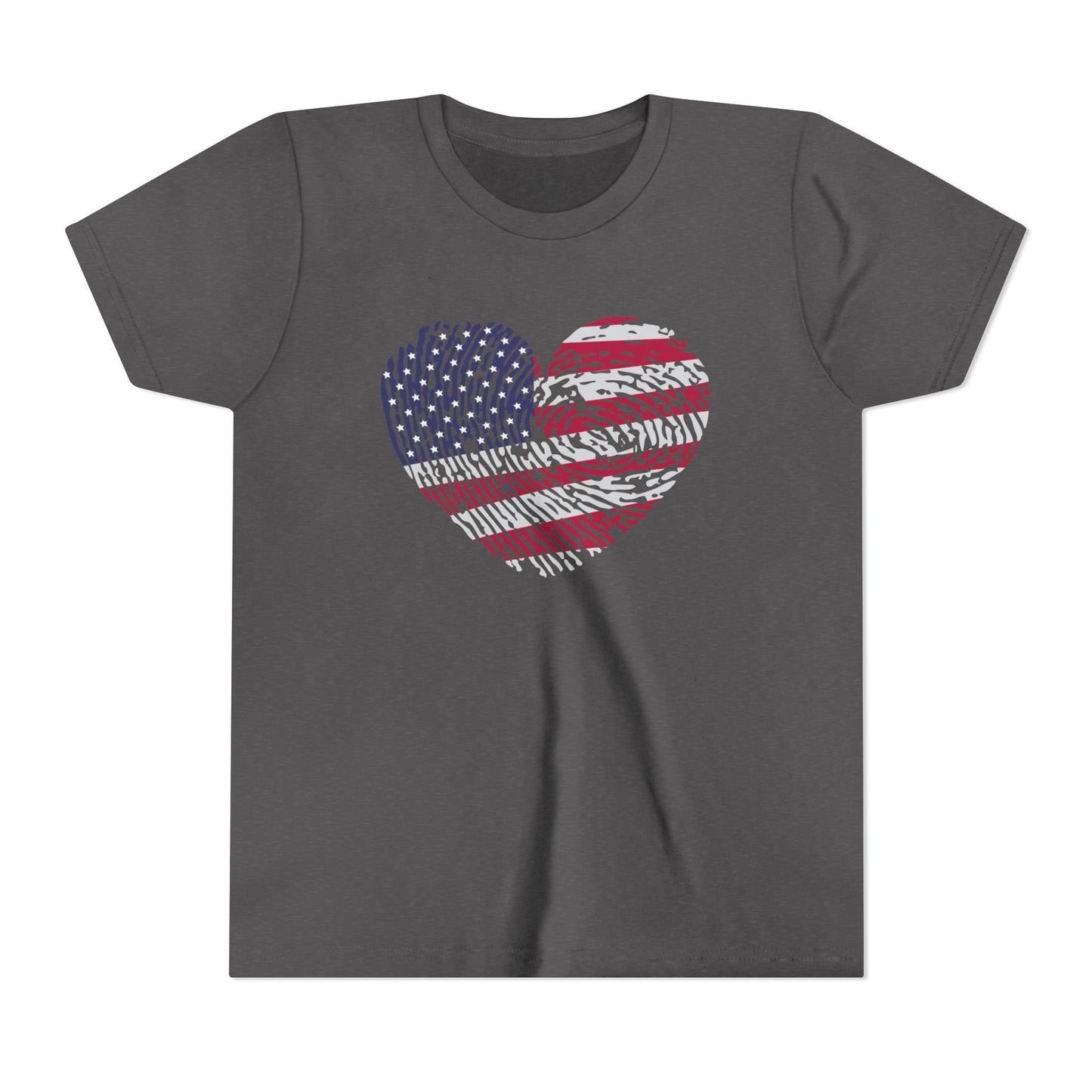 Thumbprint Heart – Youth T-Shirt | A LITTLE HEART WITH BIG PATRIOTIC PRIDE
