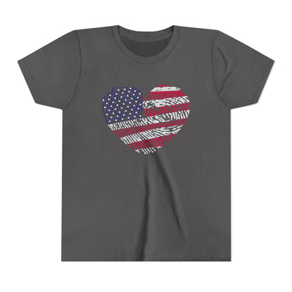 Thumbprint Heart – Youth T-Shirt | A LITTLE HEART WITH BIG PATRIOTIC PRIDE