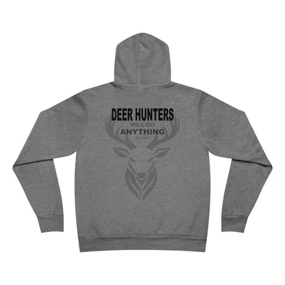 Deer Hunters Will Do Anything for a Buck | Unisex Hunting Hoodie – Front & Back Print, Sponge Fleece Pullover