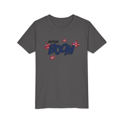 Medium Boom – Youth T-Shirt | FOR THE BIG IDEAS AND BUBBLY ENERGY