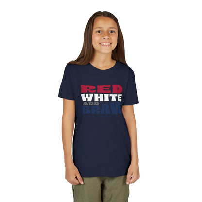 Red, White, and Brave – Youth T-Shirt | FOR THE KIDS WHO LEAD WITH HEART