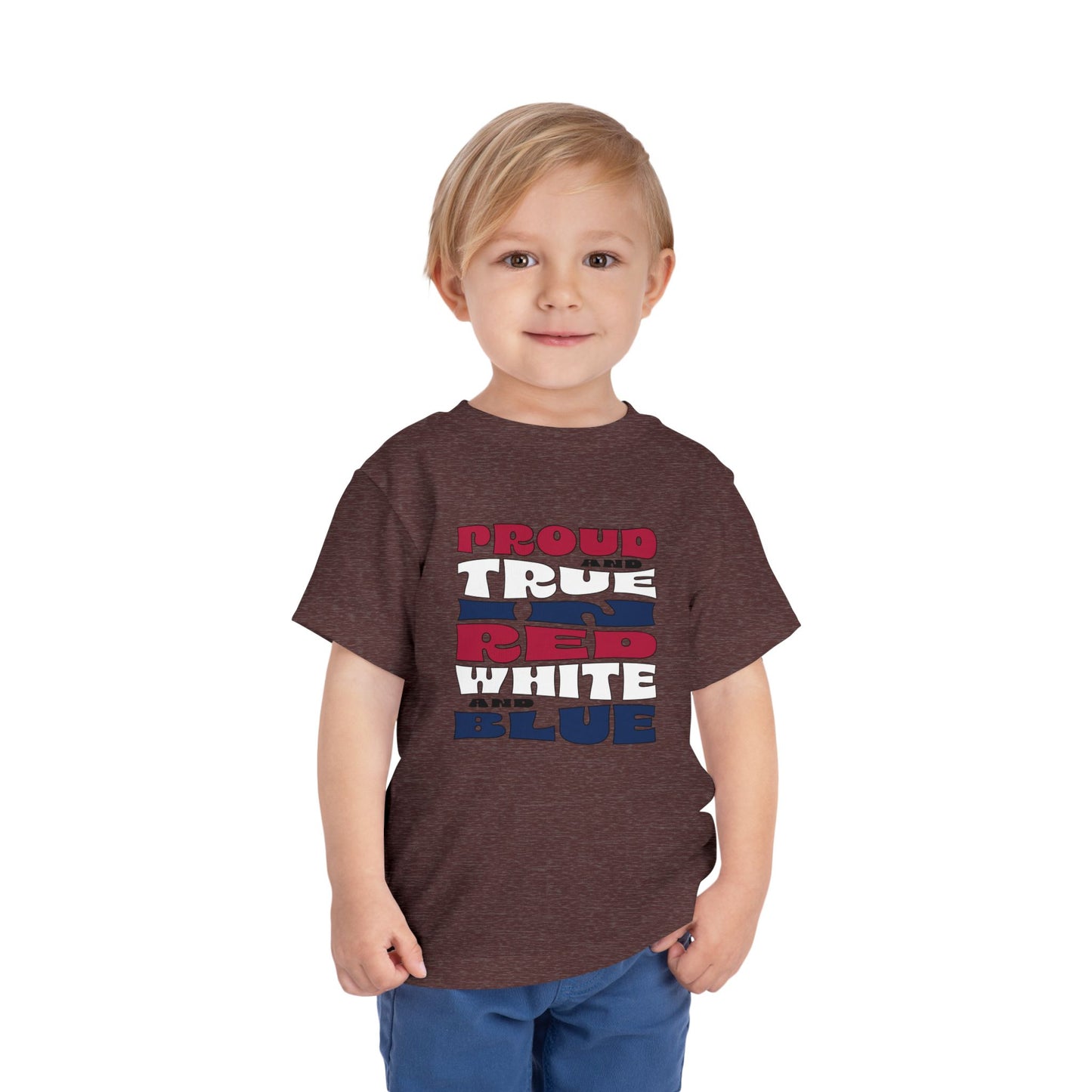Proud and True in Red, White, and Blue – Toddler T-Shirt | LITTLE PATRIOTS, BIG PRIDE
