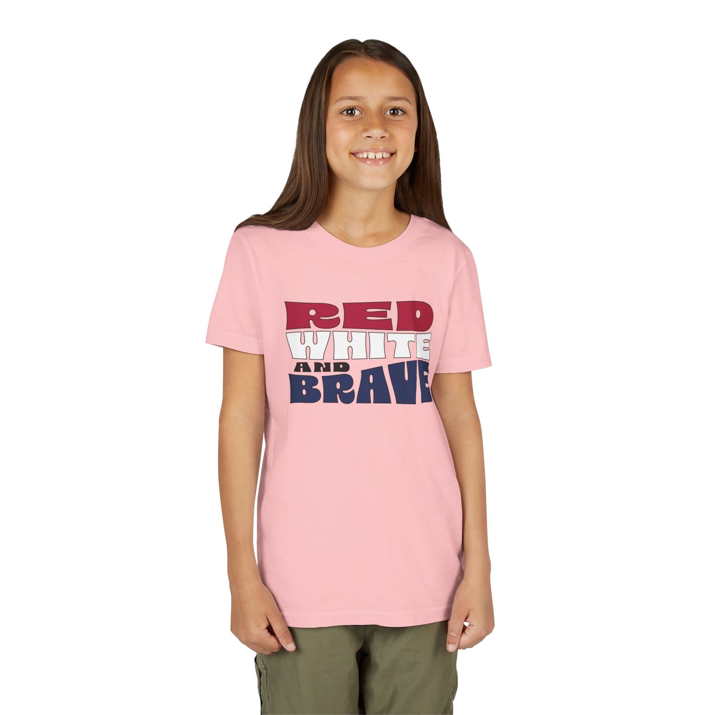 Red, White, and Brave – Youth T-Shirt | FOR THE KIDS WHO LEAD WITH HEART