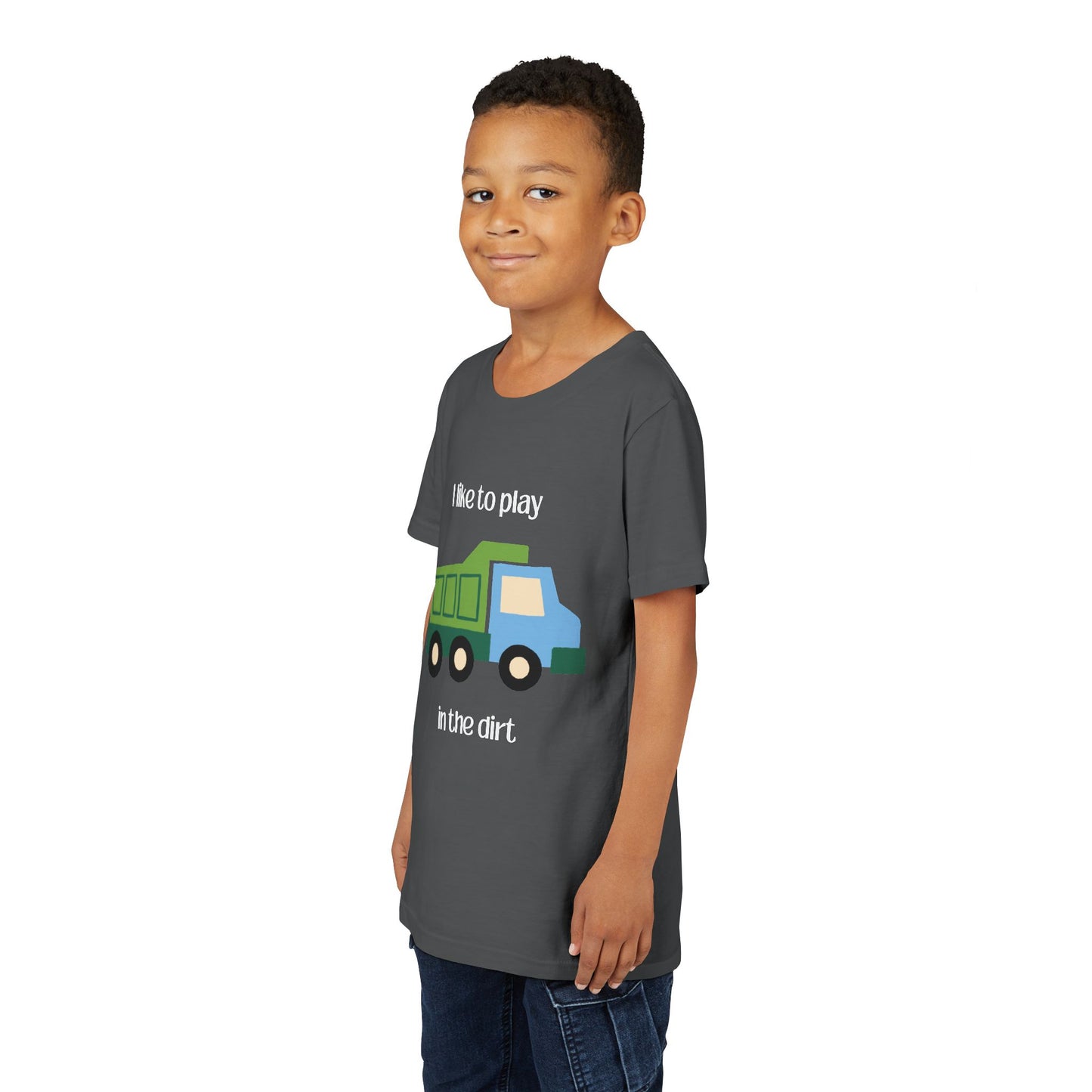 Asphalt  I like to play in the dirt t-shirt - on model