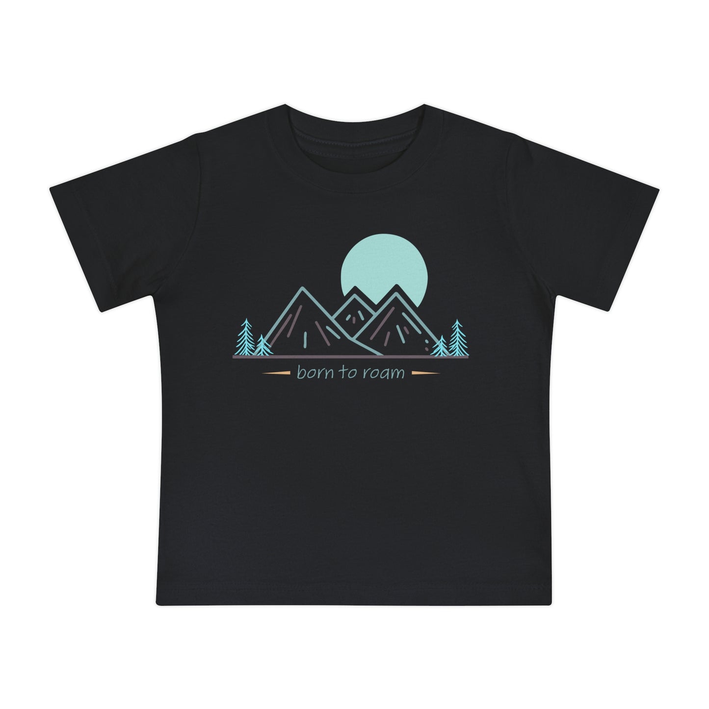 Black baby t-shirt Born to Roam 