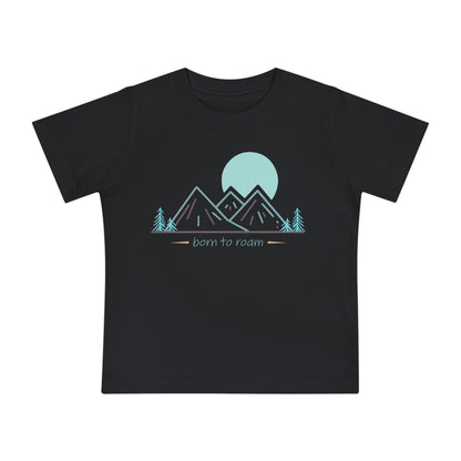 Black baby t-shirt Born to Roam 