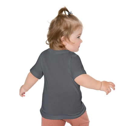 Back pose of baby wearing t-shirt-Asphalt