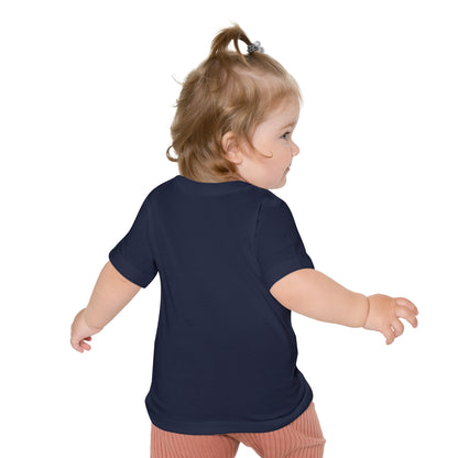 Back pose of baby wearing t-shirt-Navy