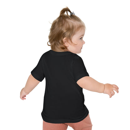 Back pose of baby wearing t-shirt- black