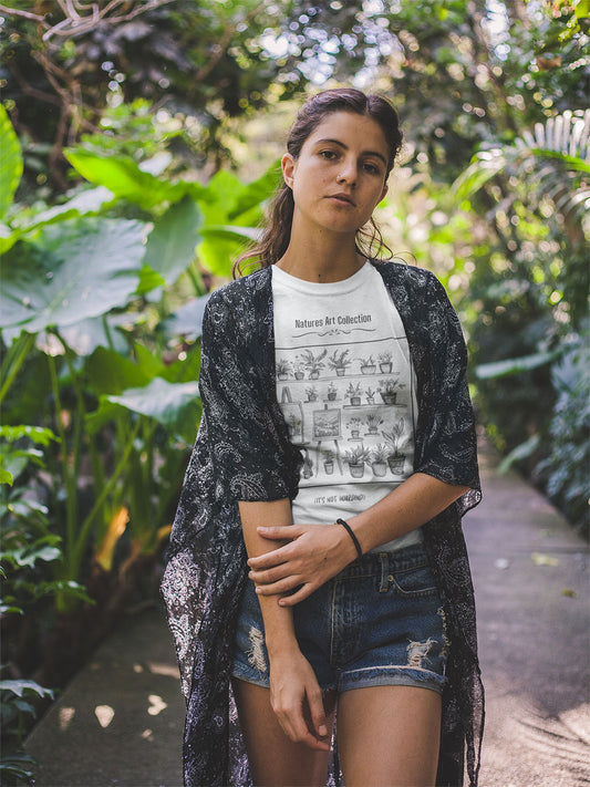 Botanical collector shirt with forest-inspired design