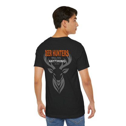 Deer Hunters Will Do Anything for a Buck view of the back on a model  in Black