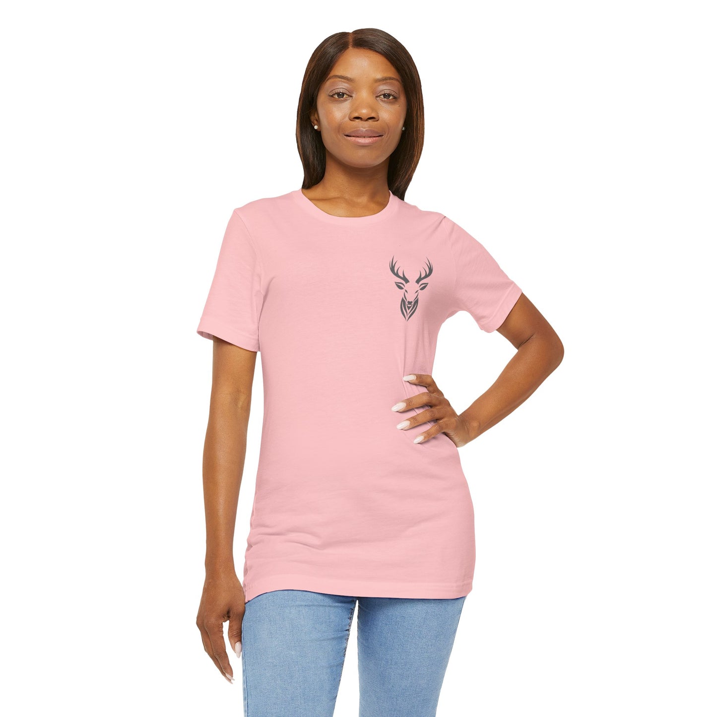 Deer Hunters Will Do Anything for a Buck view of the Front on a model  in Pink