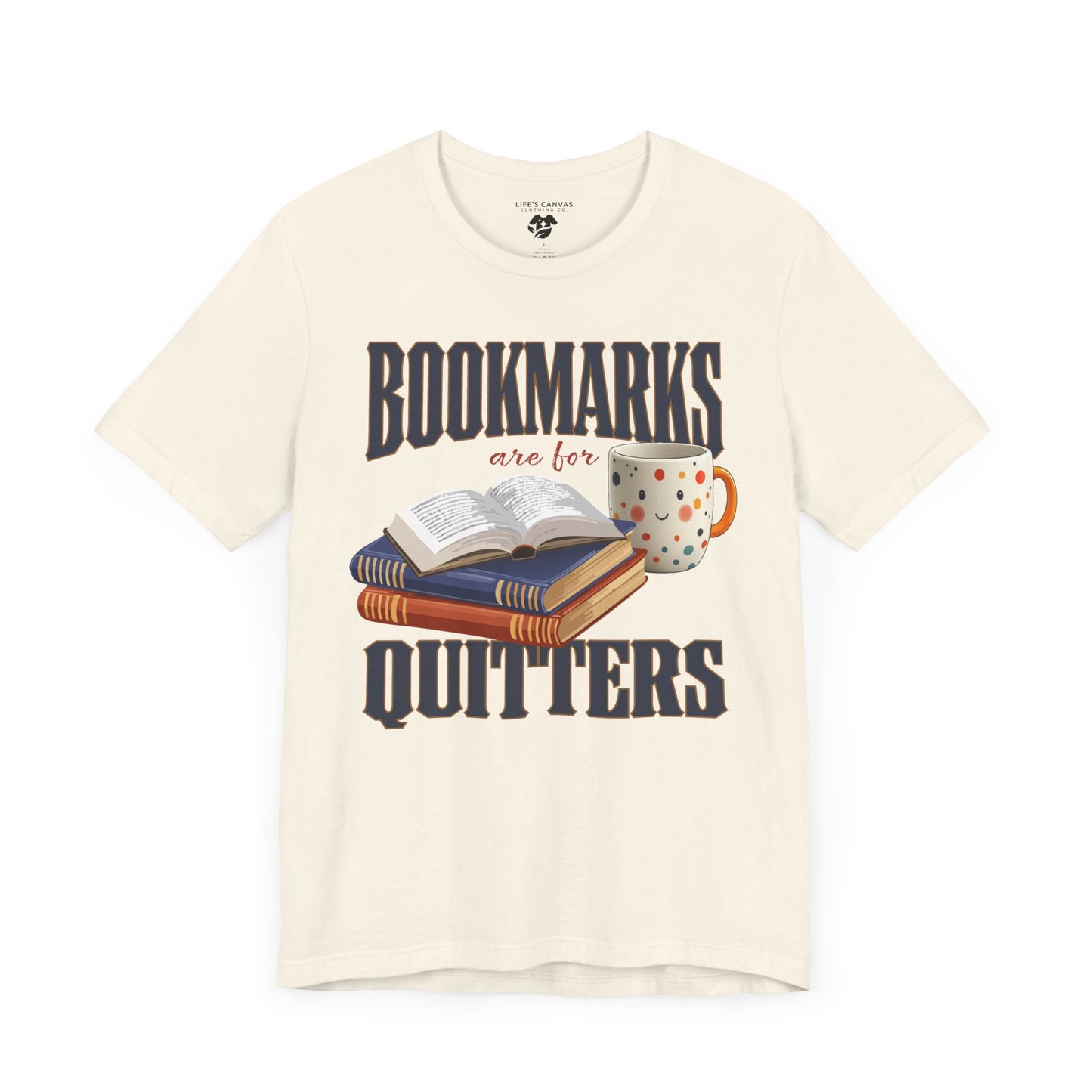 Flat Natural Unisex book lover t-shirt 