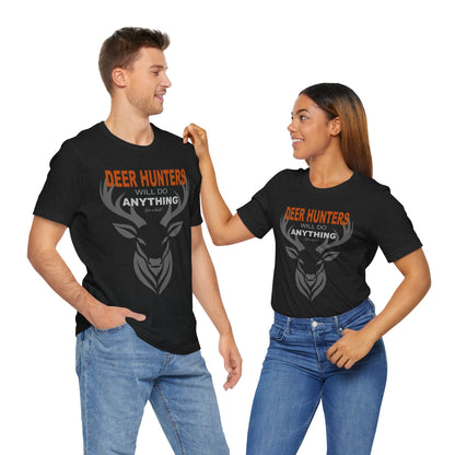 Funny buck hunting shirt  on a couple- black tee