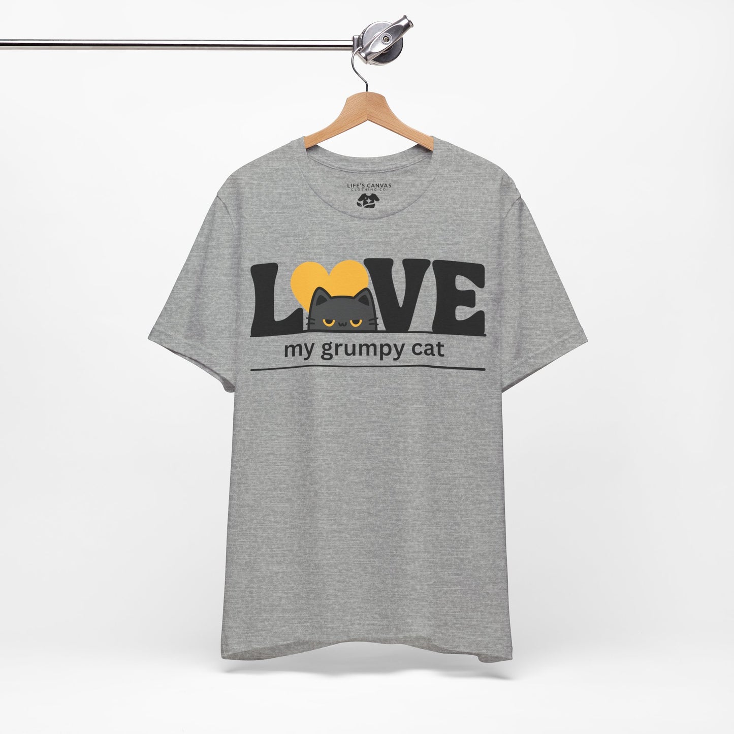 Love my grumpy cat graphic t-shirt in Athletic Heather