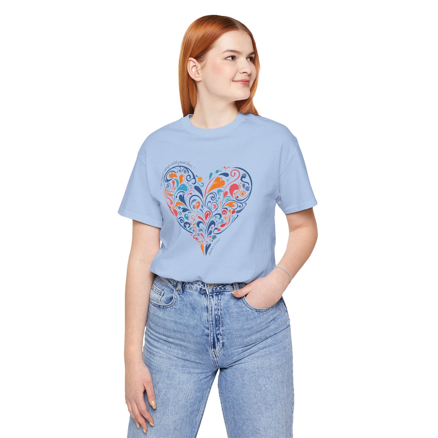 Model Kindness quote tee inspired by Mother Teresa- Baby Blue