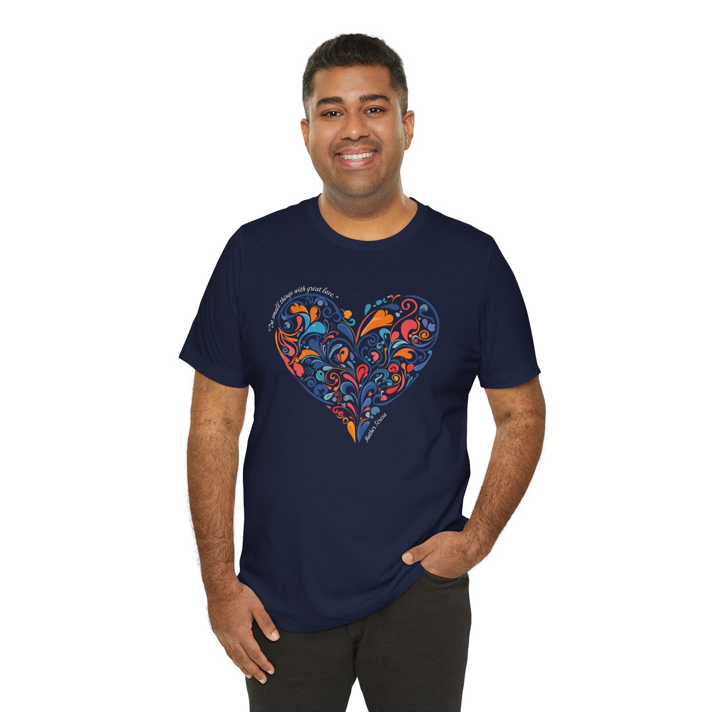 Model Kindness quote tee inspired by Mother Teresa- Navy