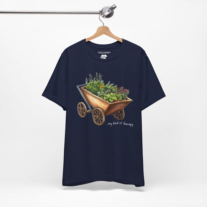 Nature-inspired garden shirt for outdoor enthusiasts on hanger- Navy