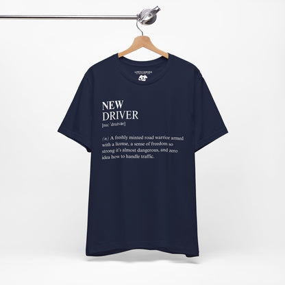 Navy new driver definition shirt.