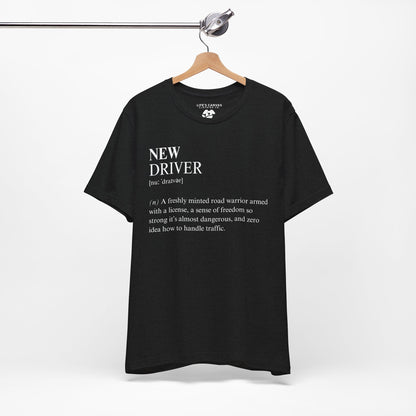 Solid black blend new driver definition shirt.