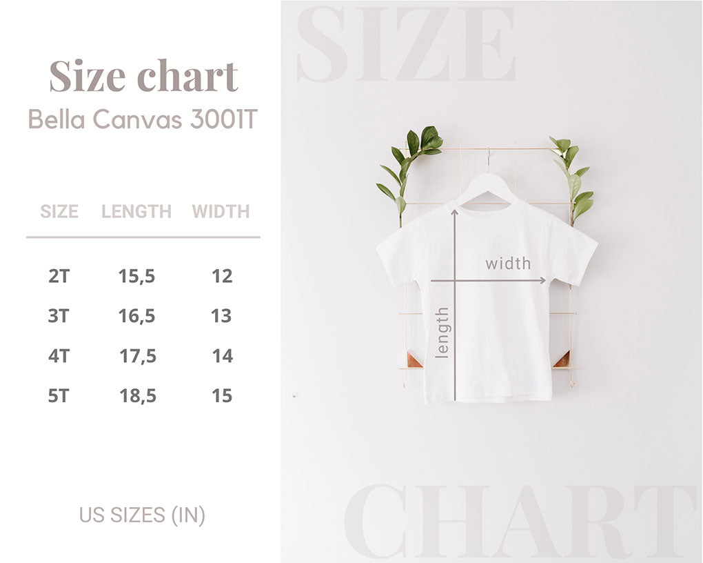 Toddler-3001T Size Chart