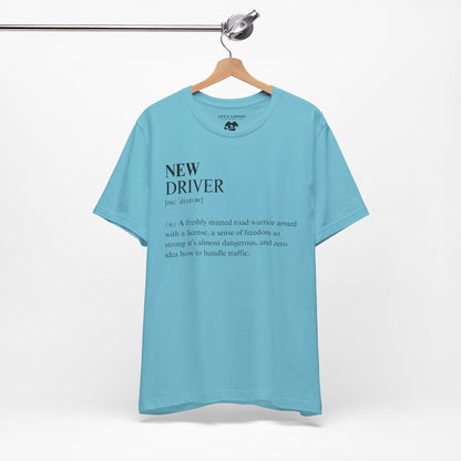 Turquoise  new driver definition shirt.