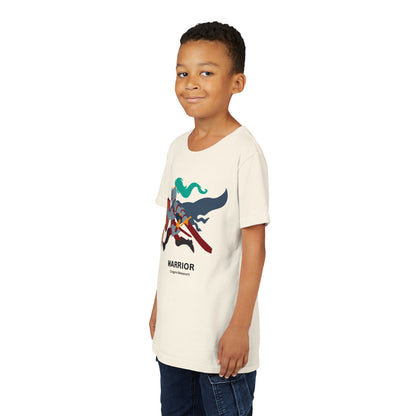 Warrior (Dragons Beware) graphic natural tee - on model